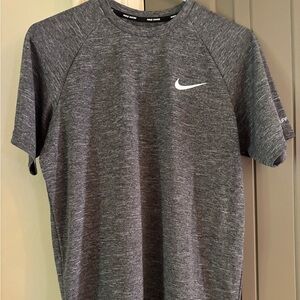 Men's Heathered Short-Sleeve Hydroguard Swim Shirt UPF 40+